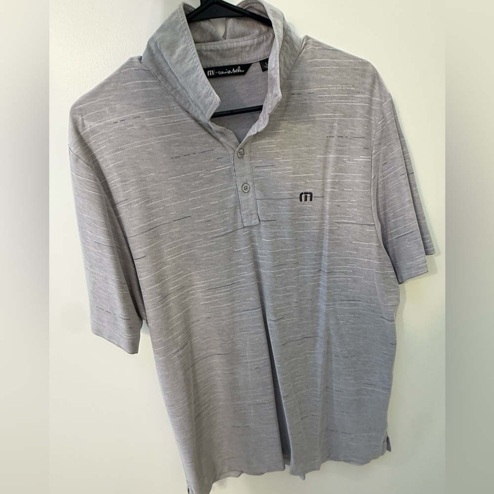 Travis Mathew Light Gray Polo Shirt